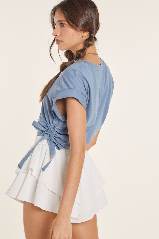 Gathered Side With Adjustable Drawcords Cotton Top