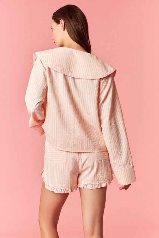 Pink Lemonade Front Tie PJ Set