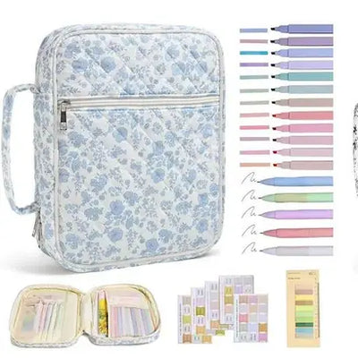 Floral Print Quilted Bible Cover