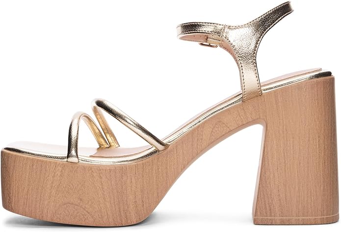 Avianna Metallic Gold Platform Sandal