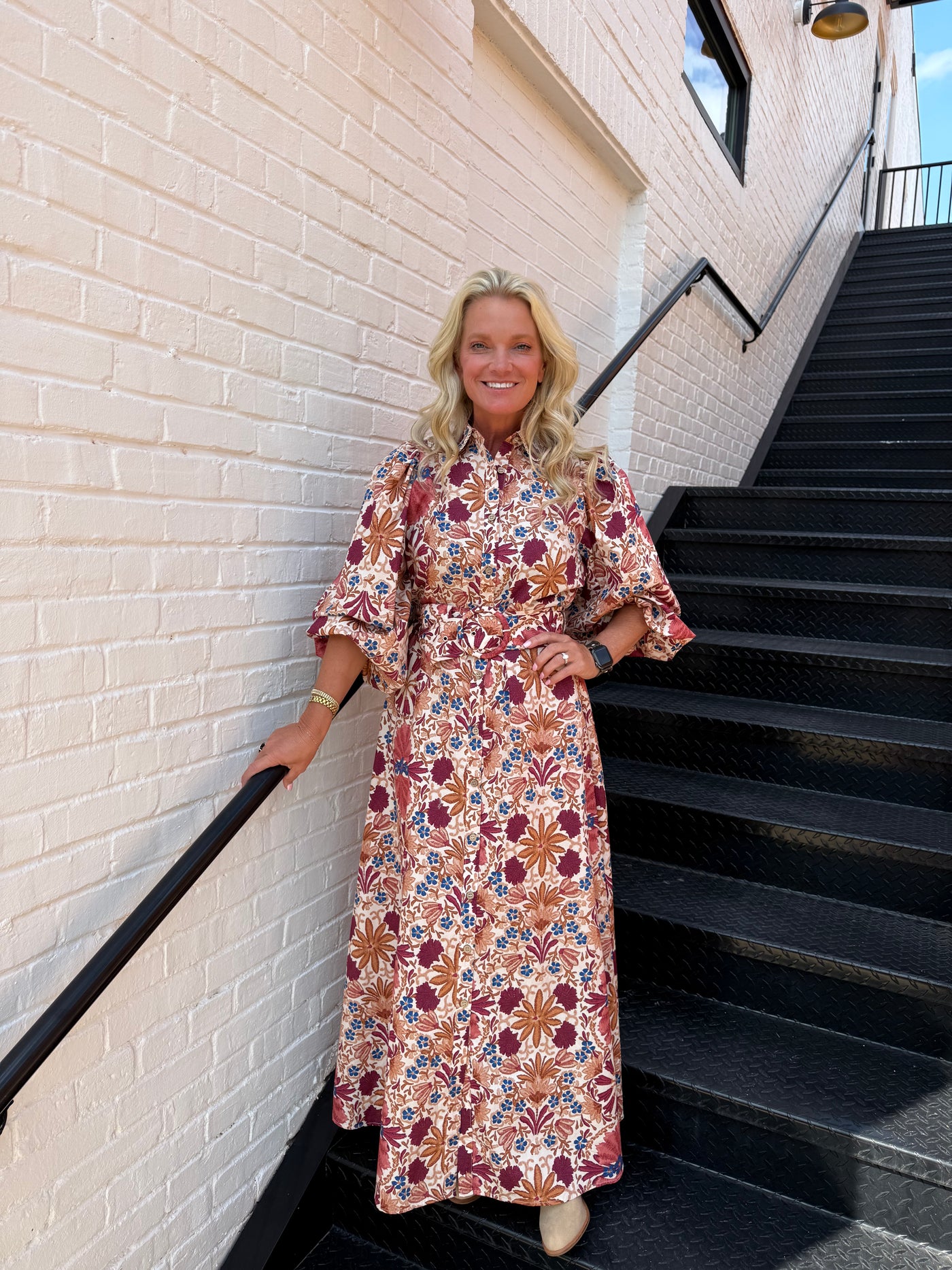 Fall Blooms Maxi Dress