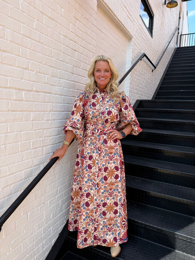 Fall Blooms Maxi Dress