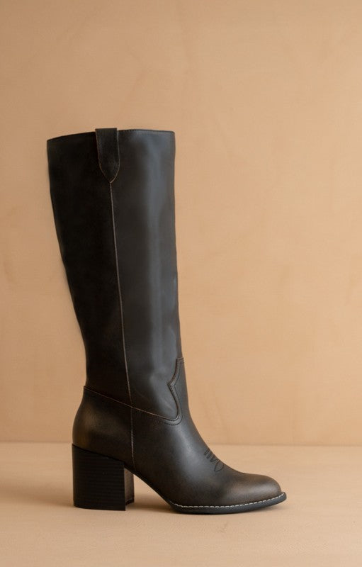 Roxanne Knee High Western Bucket Boot