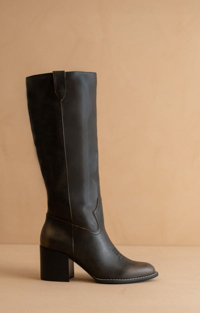 Roxanne Knee High Western Bucket Boot