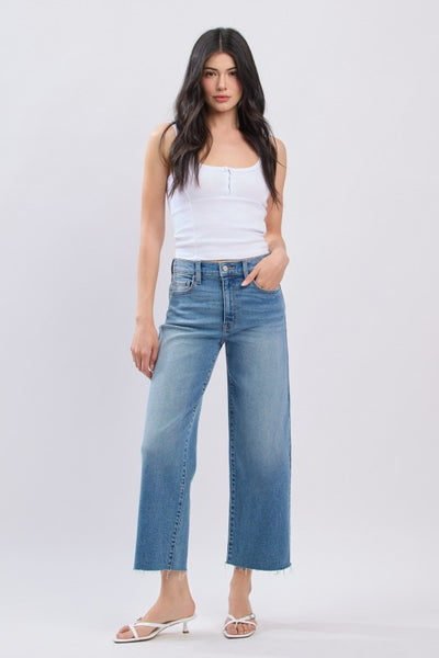 Kori Wide Leg Cropped Denim Pant