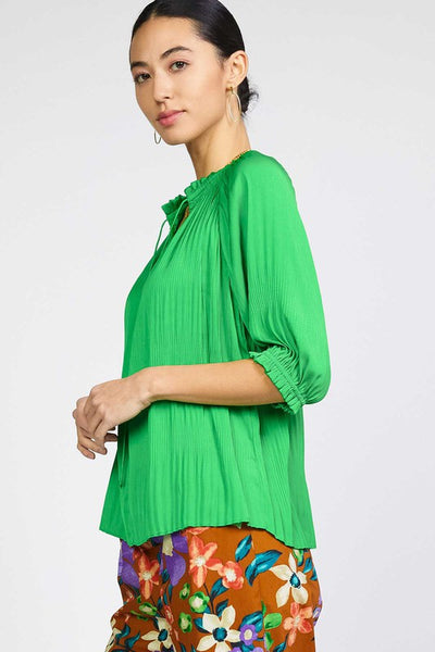 Pleated Top by Current Air- Spring Green