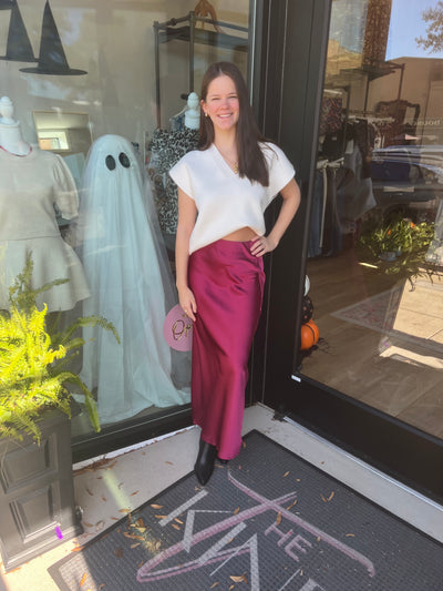 Sunday Edition Satin Maxi Skirt