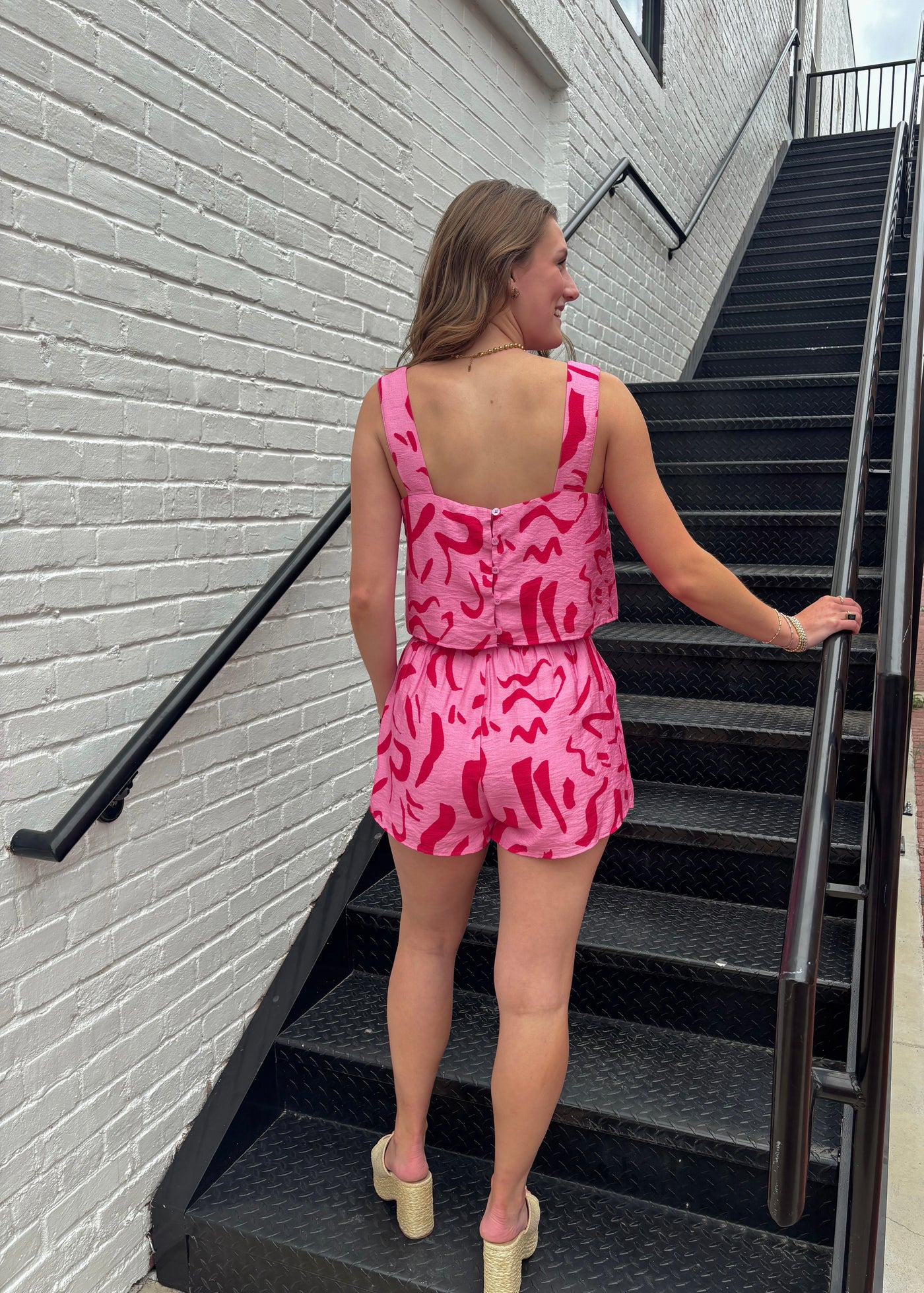 Abstract Pink and Red Set