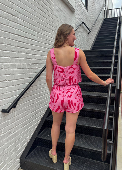 Abstract Pink and Red Set