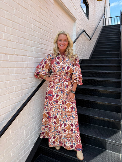 Fall Blooms Maxi Dress
