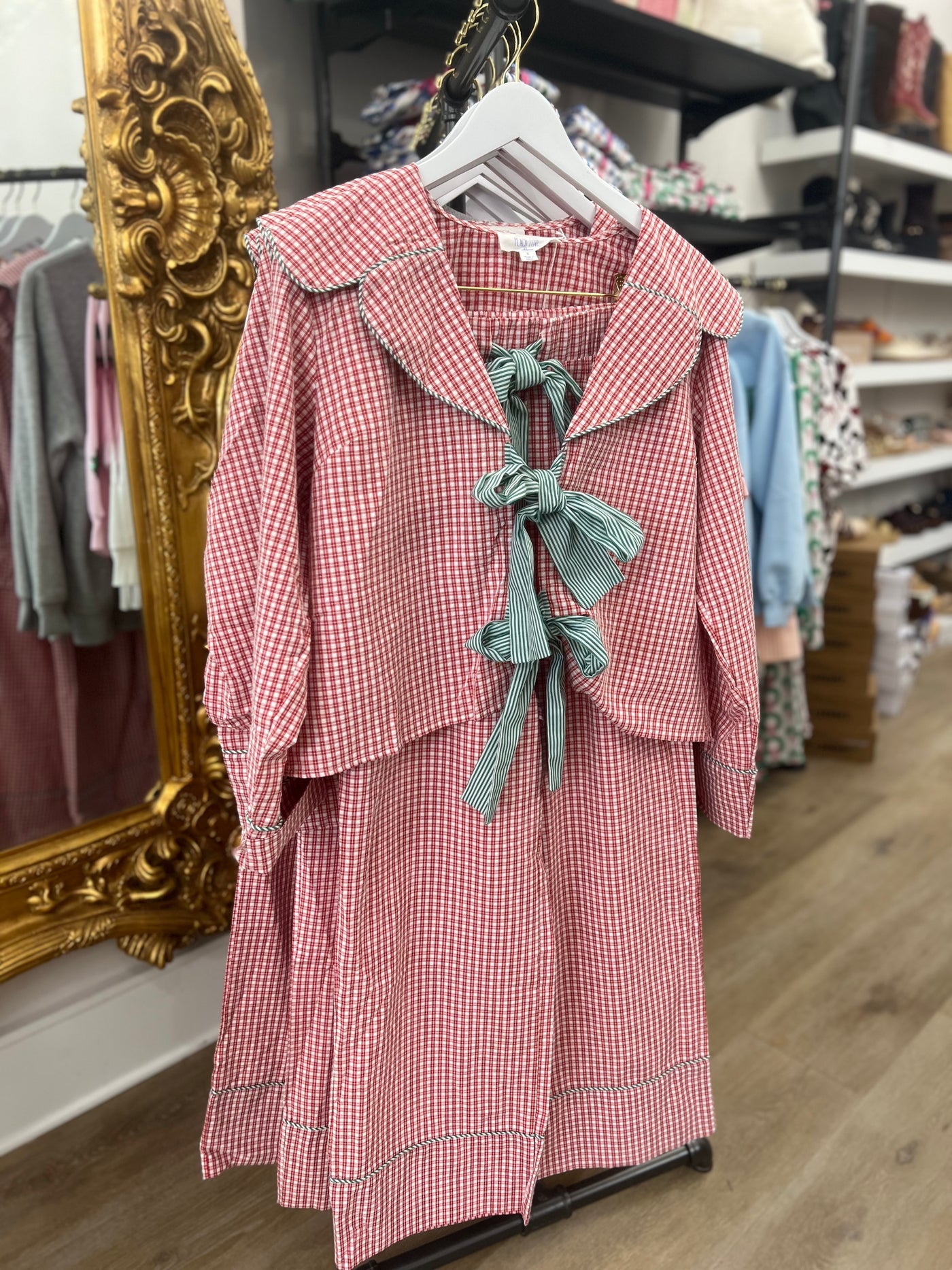 Christmas Morning Checked Pajama Set