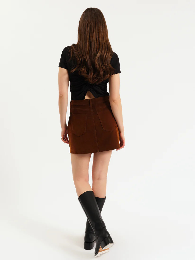 Stash Mini Skirt- Cognac