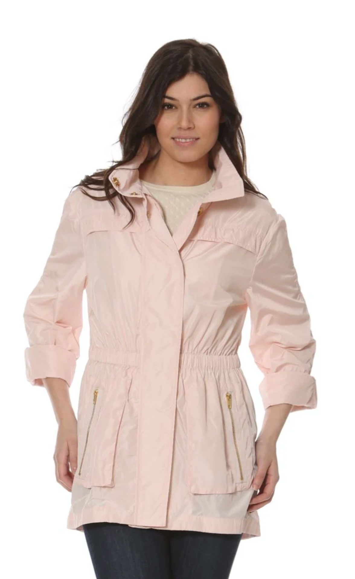 Tess Rain Jacket by Ciao Milano- Pink Blush