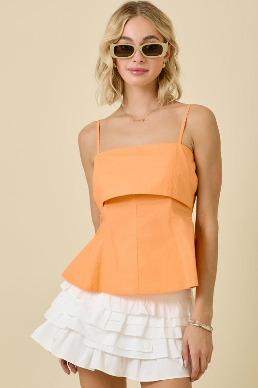 Fit and Flare Tank- Cantaloupe