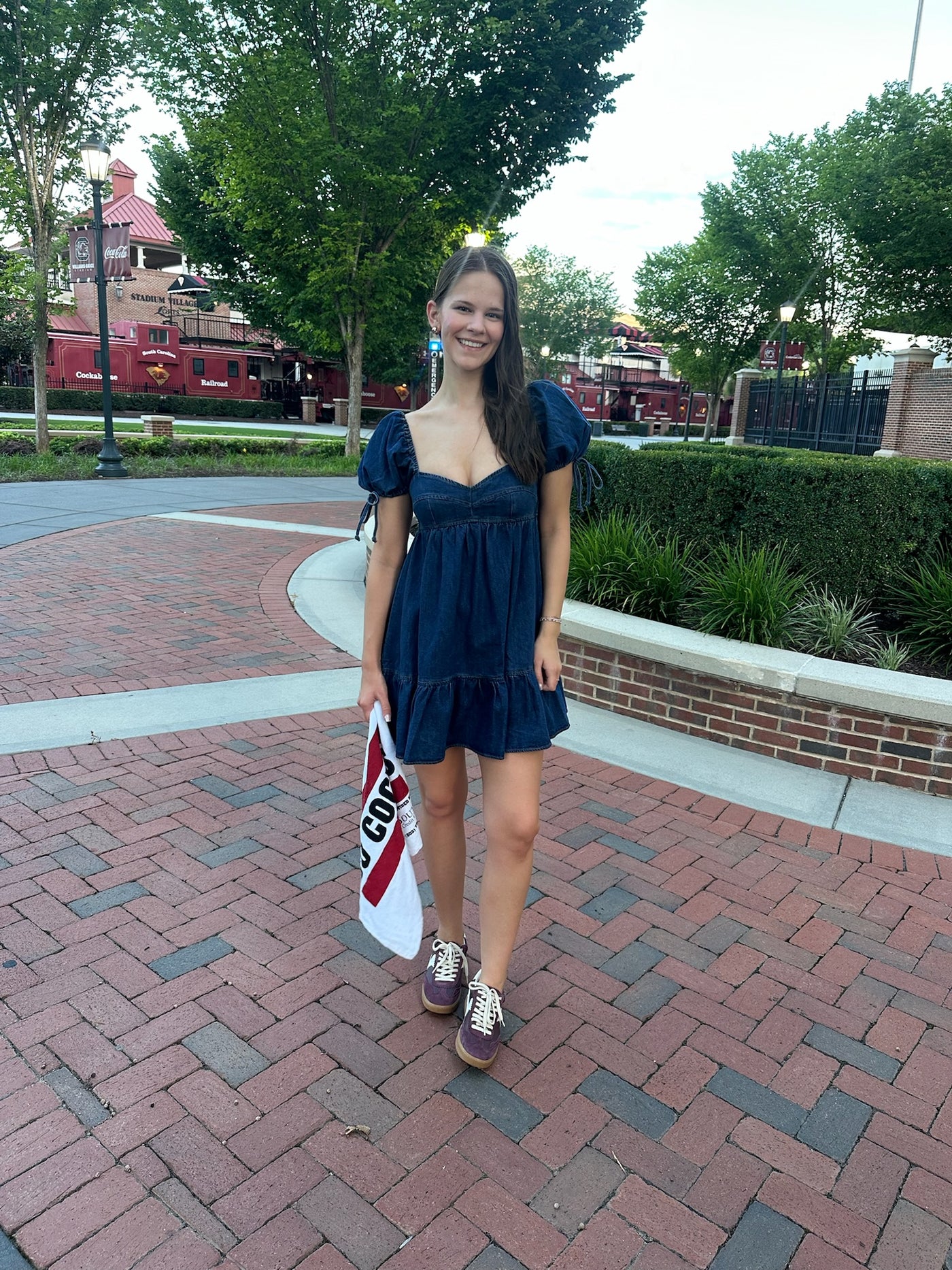 Denim Baby Doll Mini Dress
