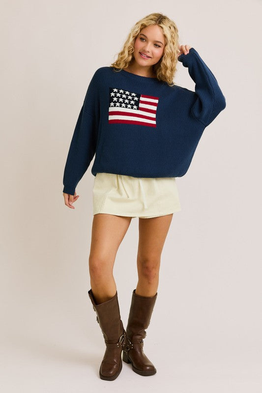 All American Flag Sweater