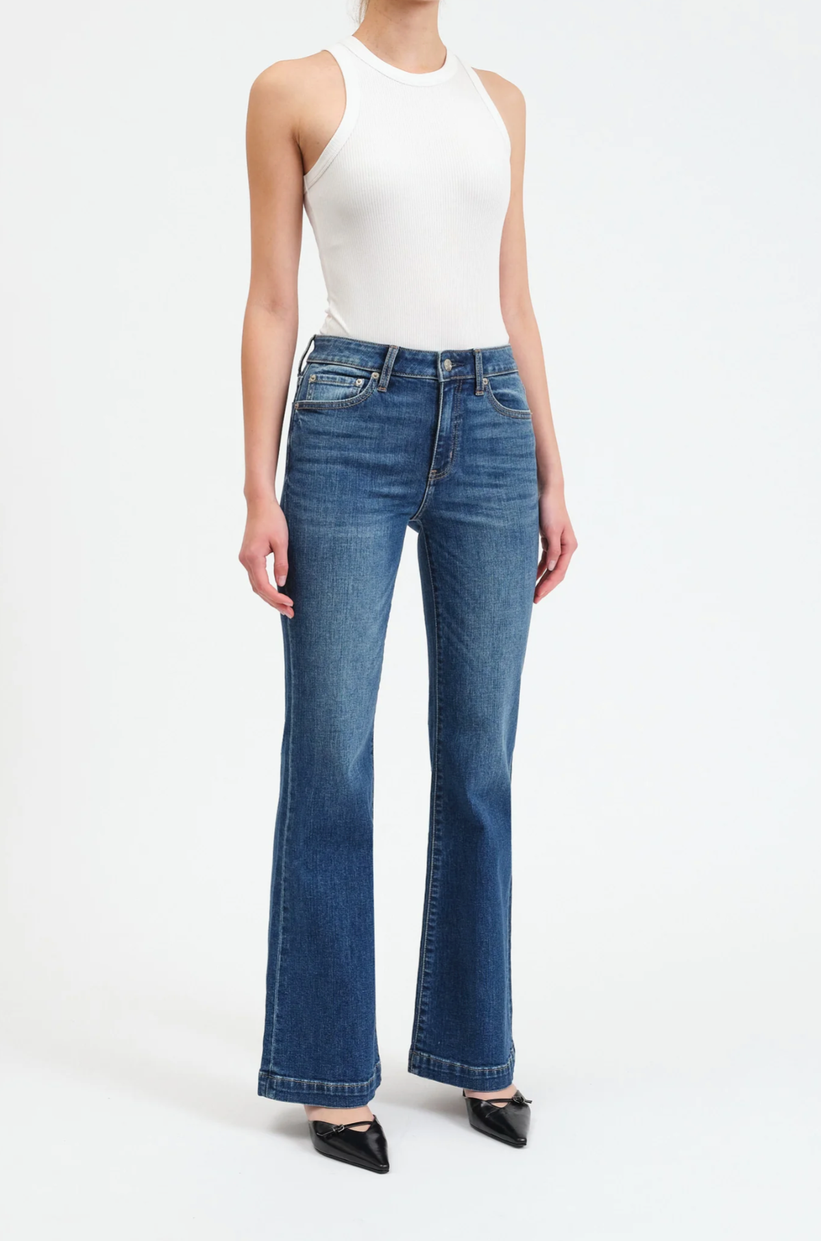 Heartbreaker Mid Rise Flare Jean- Influencer