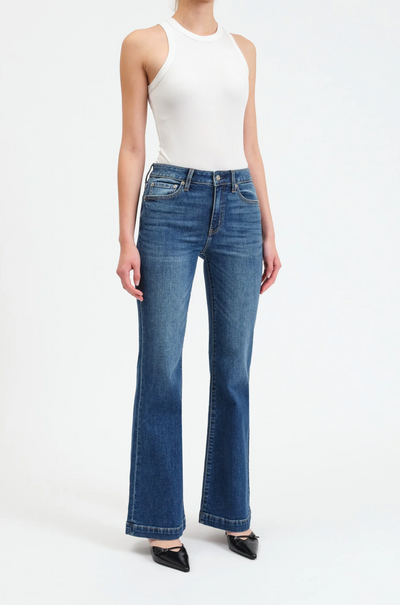 Heartbreaker Mid Rise Flare Jean- Hit Maker