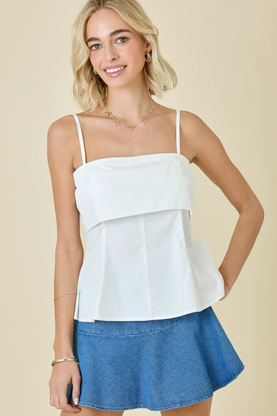 Fit and Flare Tank- White