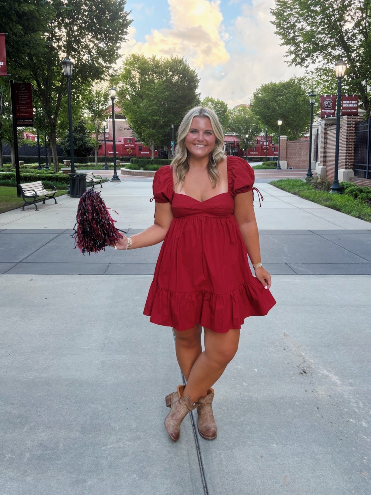 Garnet Baby Doll Tie Dress