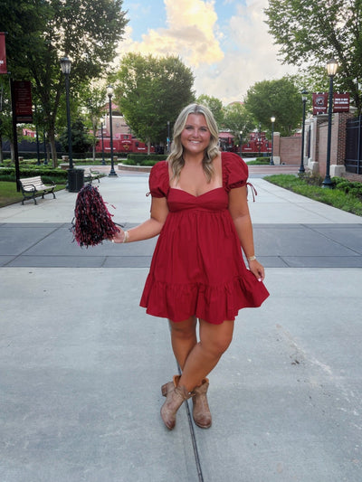 Garnet Baby Doll Tie Dress