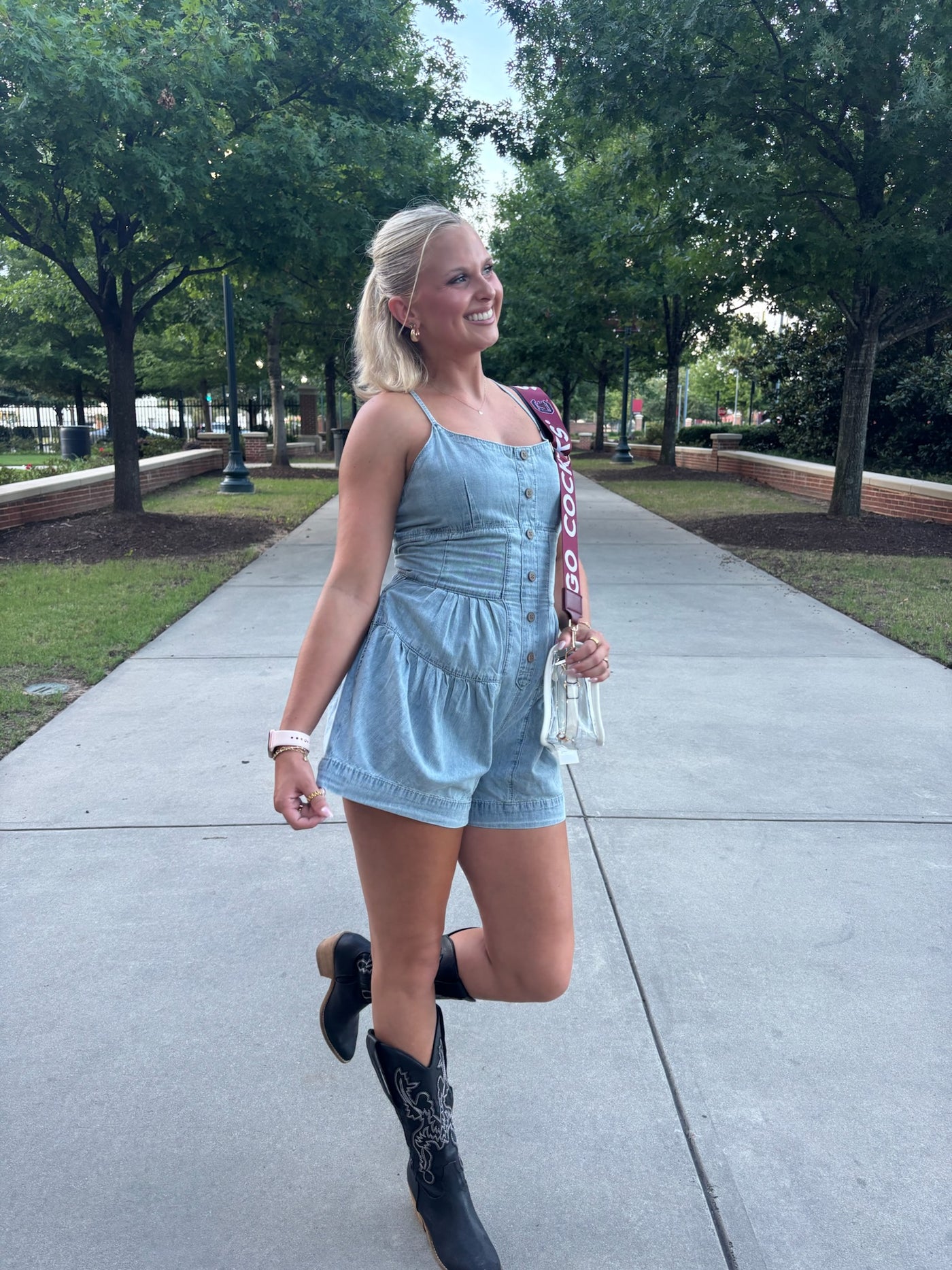 Tiered Bottom Chambray Romer