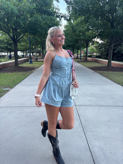 Tiered Bottom Chambray Romer