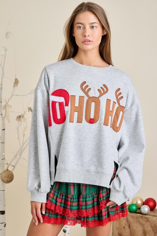 Ho Ho Ho Grey Sweatshirt