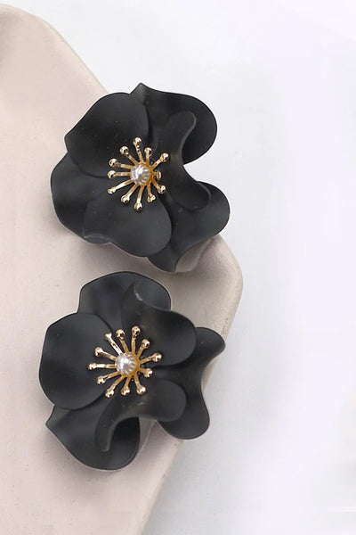 Matte Flower Stud Earring