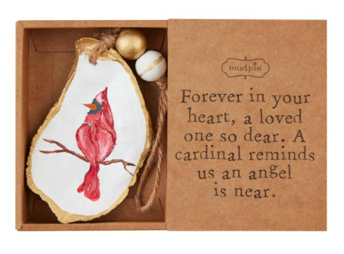Cardinal Oyster Ornament
