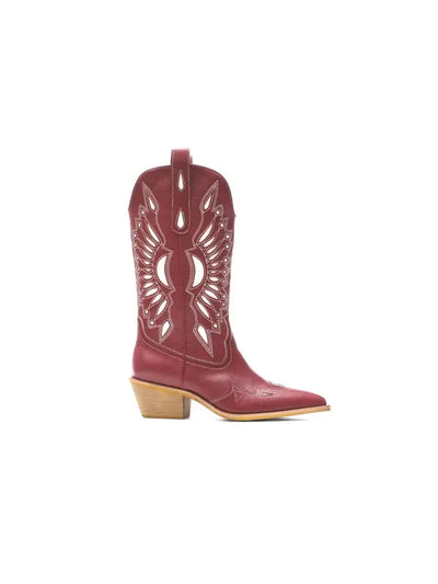 Britney Inlay Garnet Boot