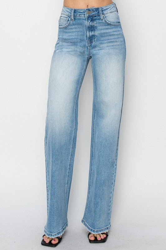 High Rise Straight Jeans by Risen