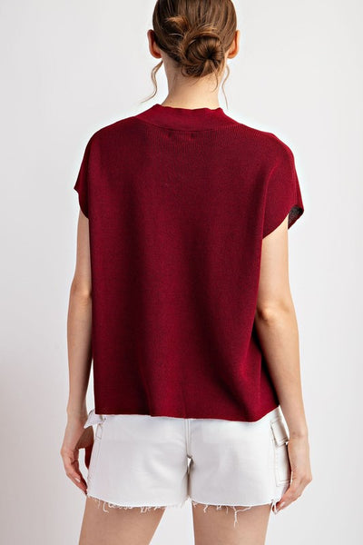Garnet Cap Sleeve Sweater Top