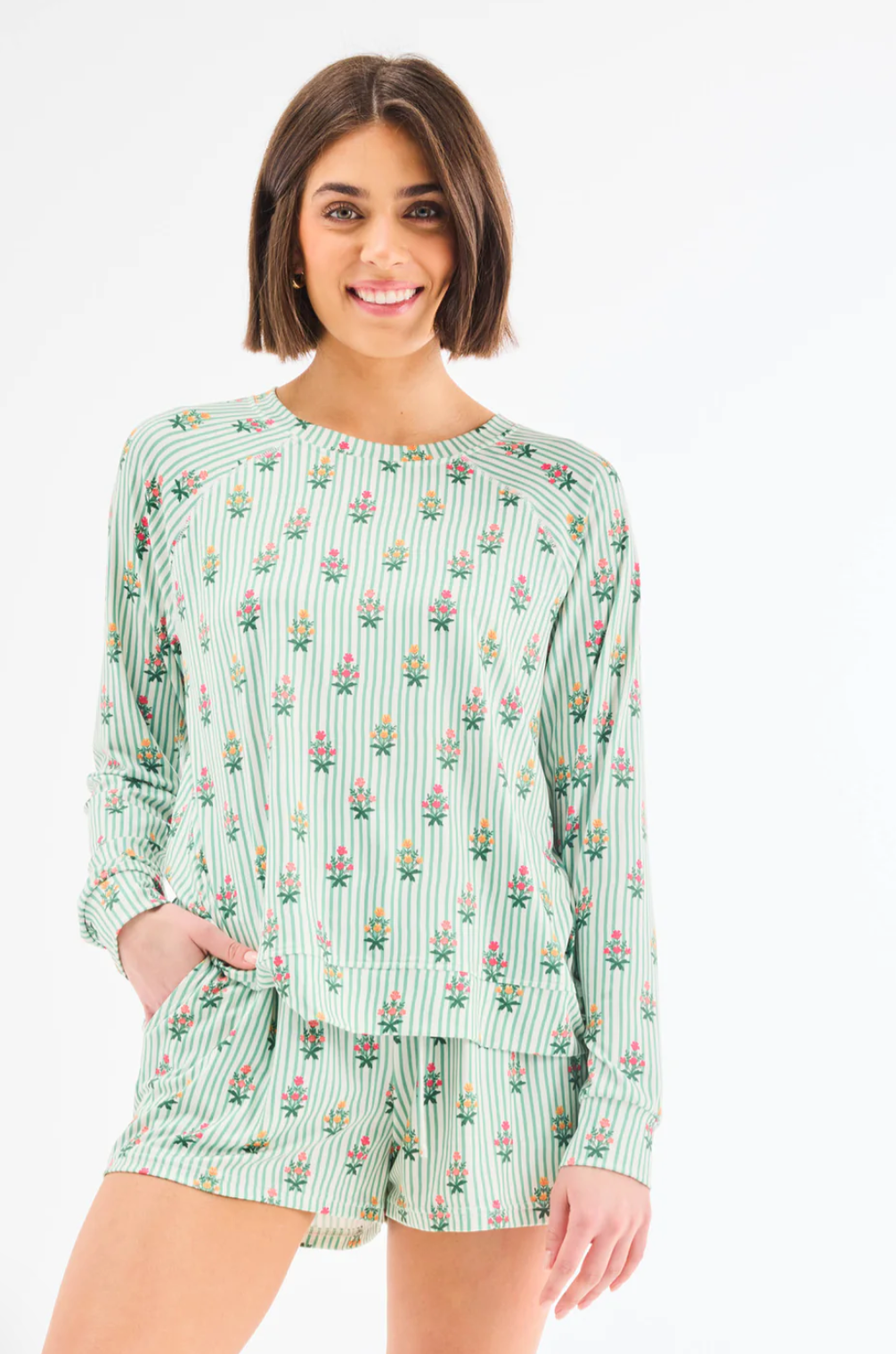 Annie Cottage Stripes Green Set