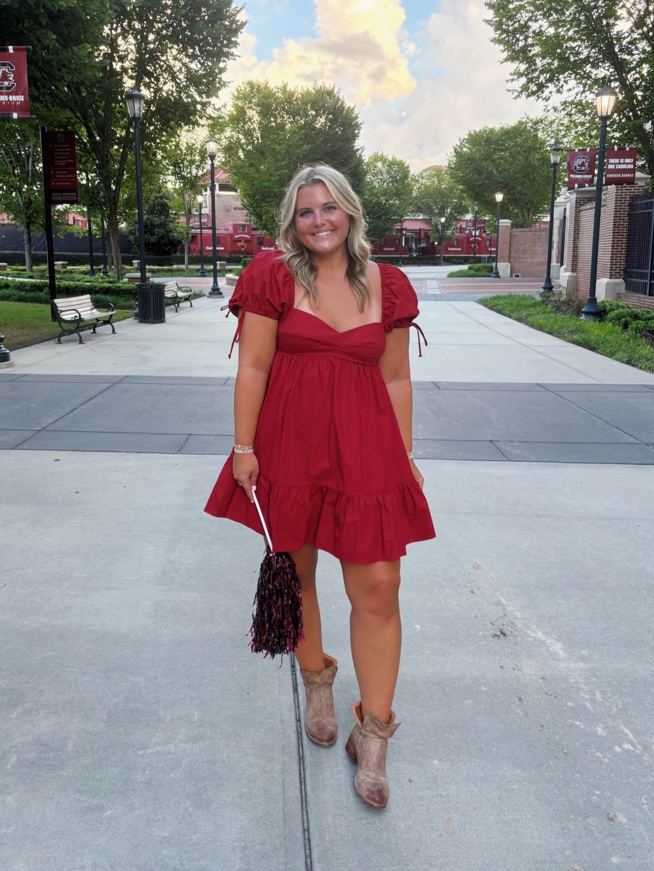 Garnet Baby Doll Tie Dress