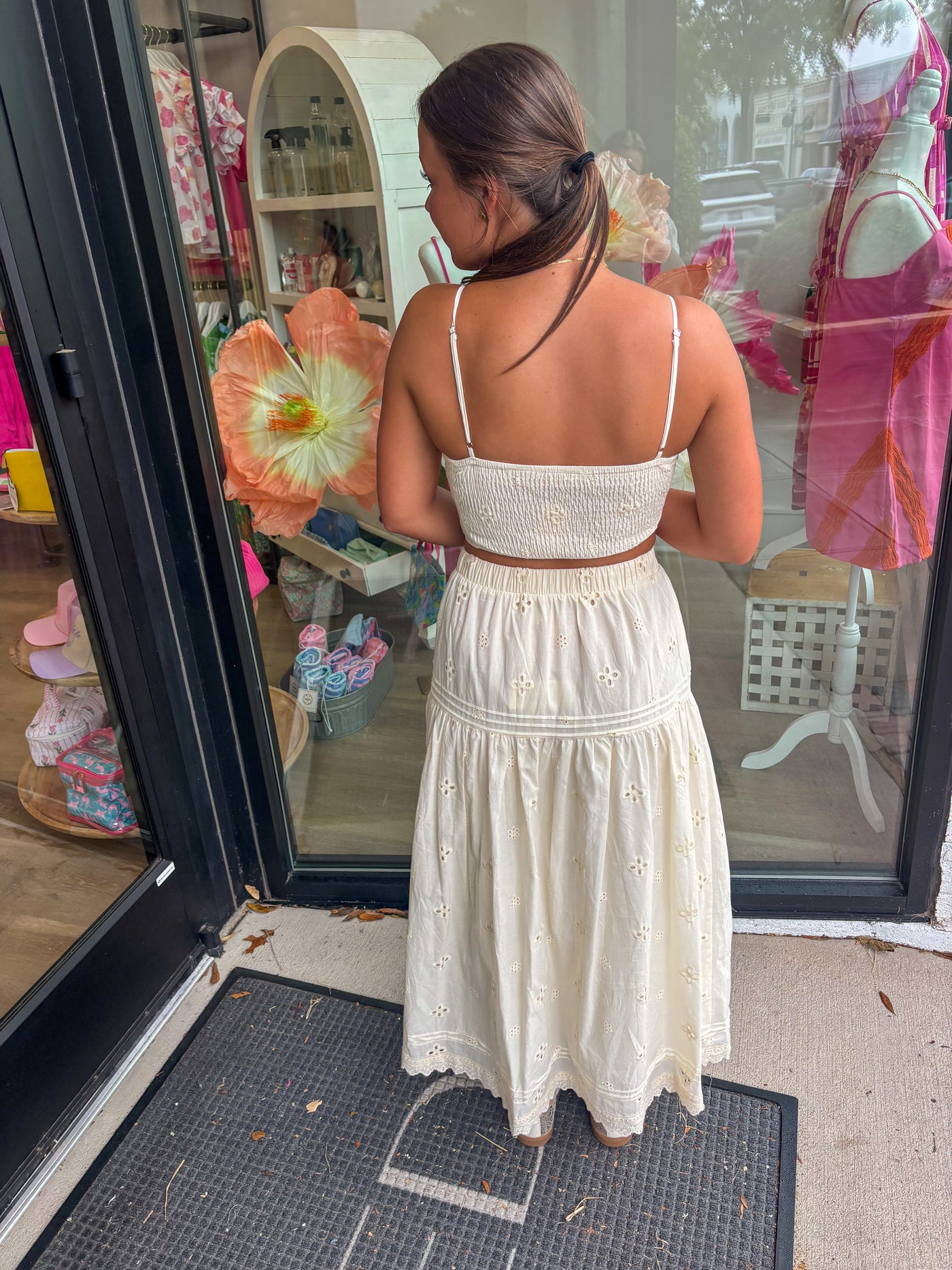 Estelie Eyelet Crop Top