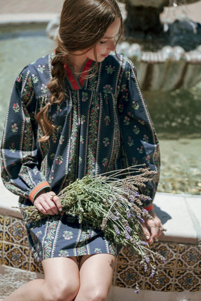 Navy Lovely Floral Dress