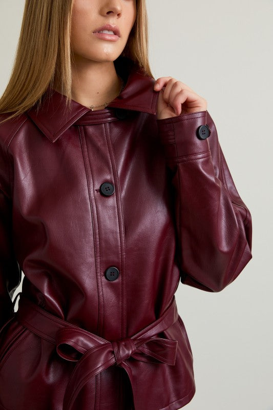Burgundy Leather Jacket