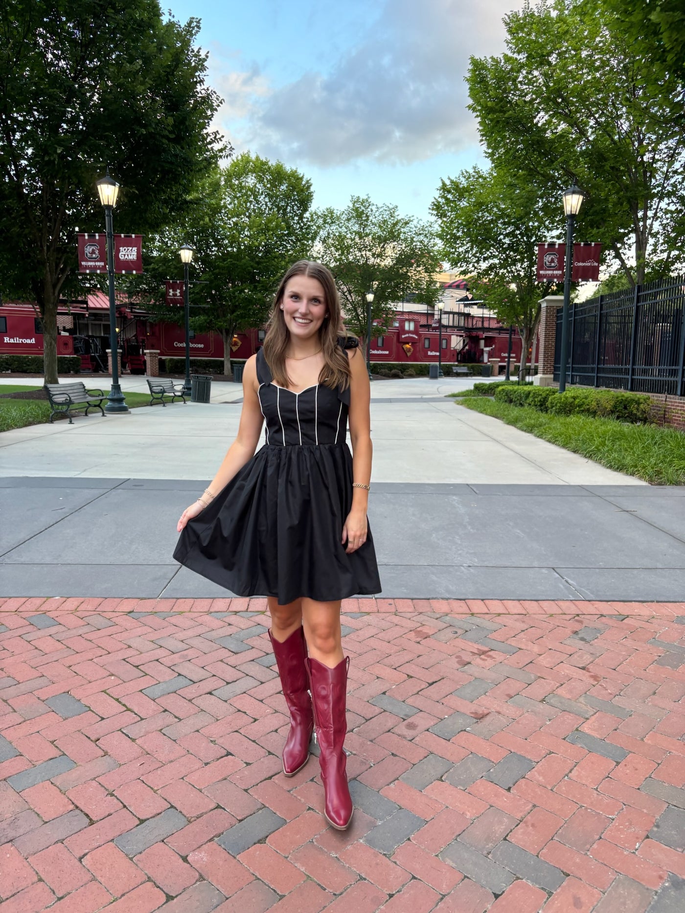 Black Bow Tie Shoulder Mini Dress