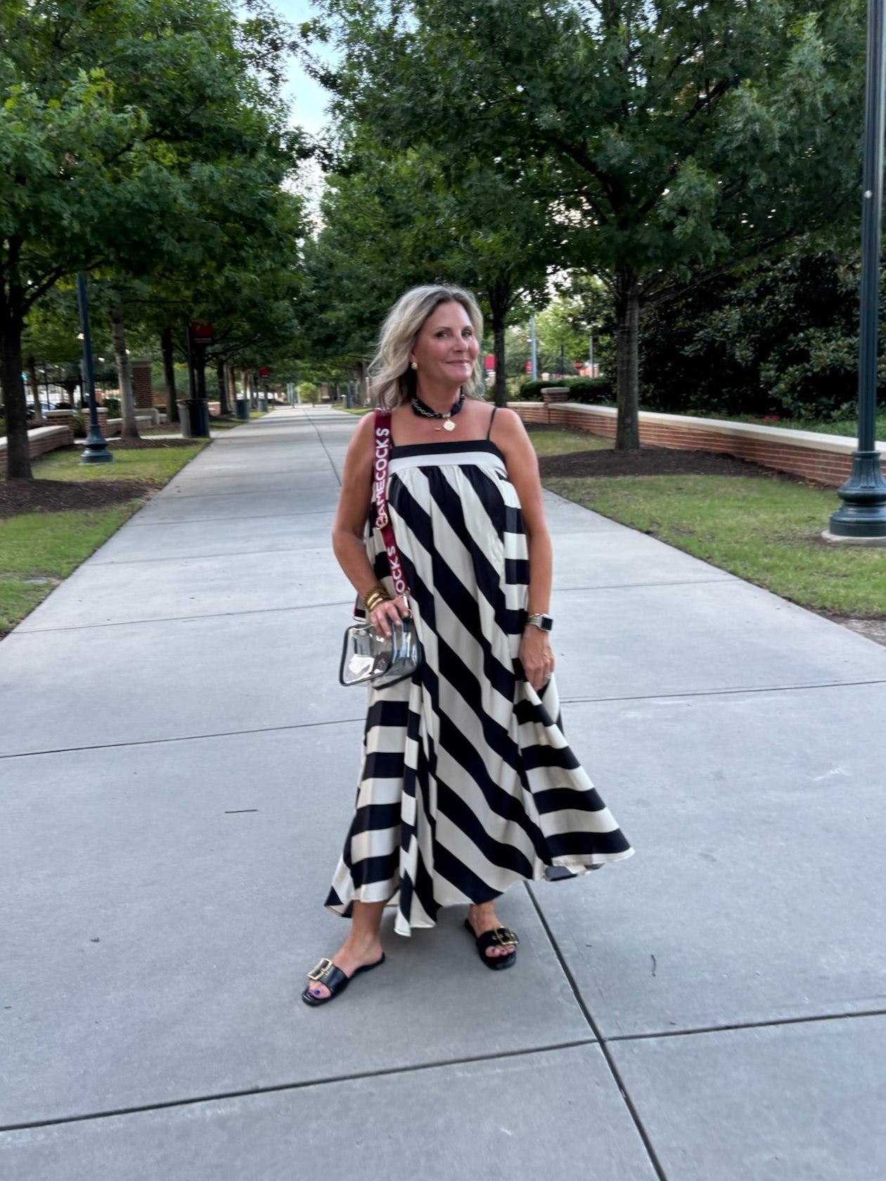 Bold Stripes Flowy Maxi Dress
