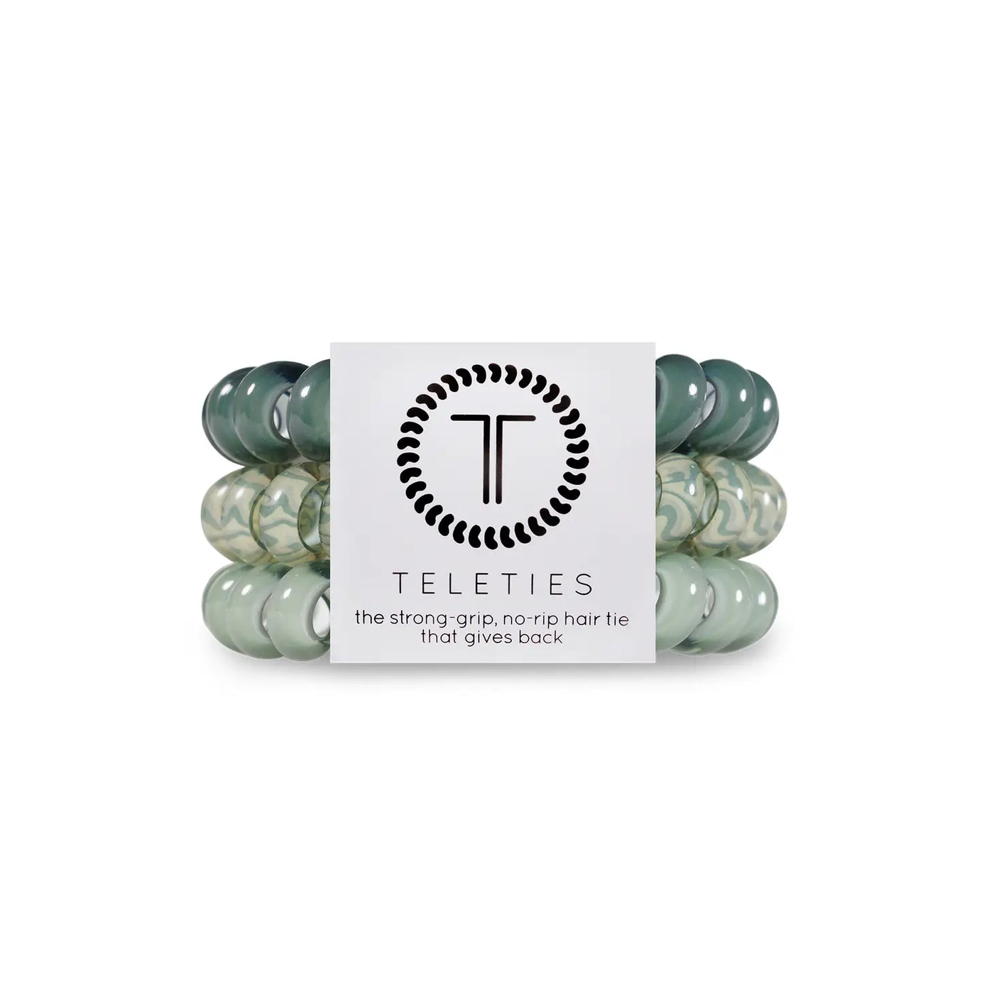 Sage Swirl Hair Tie By Teleties-Large
