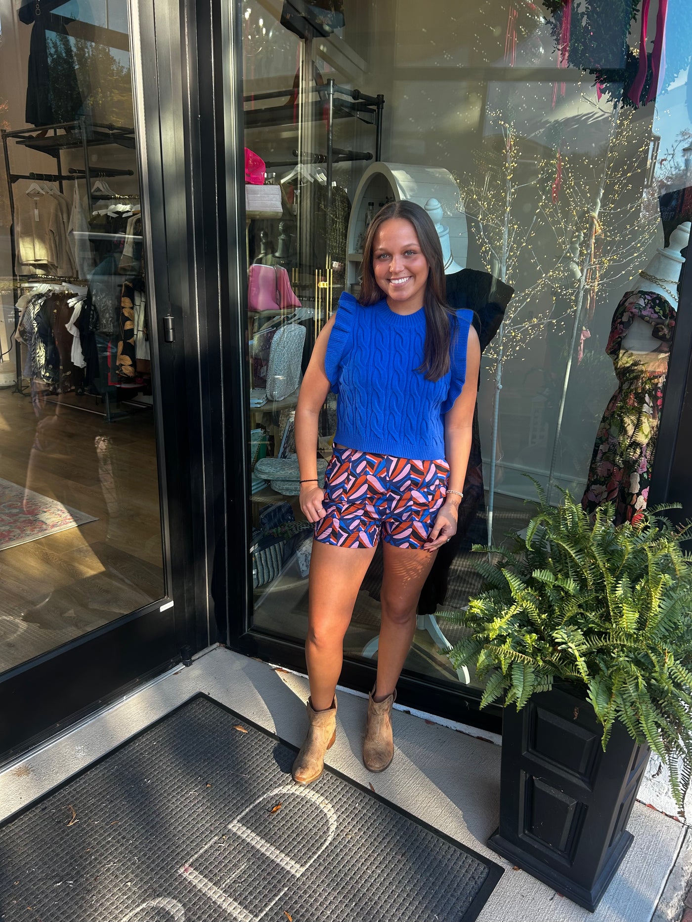 Tabitha Abstract Tile Shorts