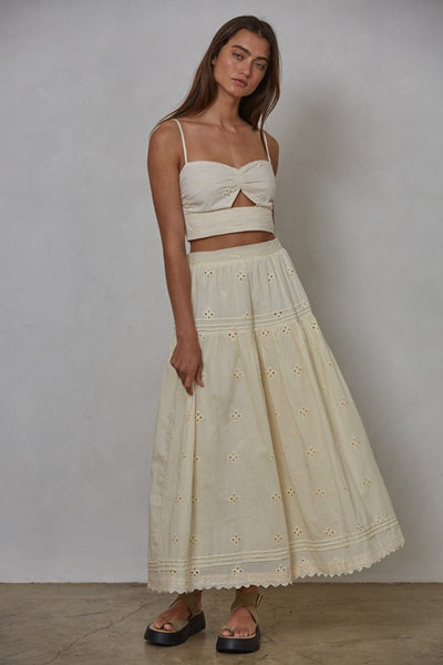Estelie Eyelet Crop Top