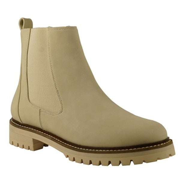 Grace Lug Bootie- Cream