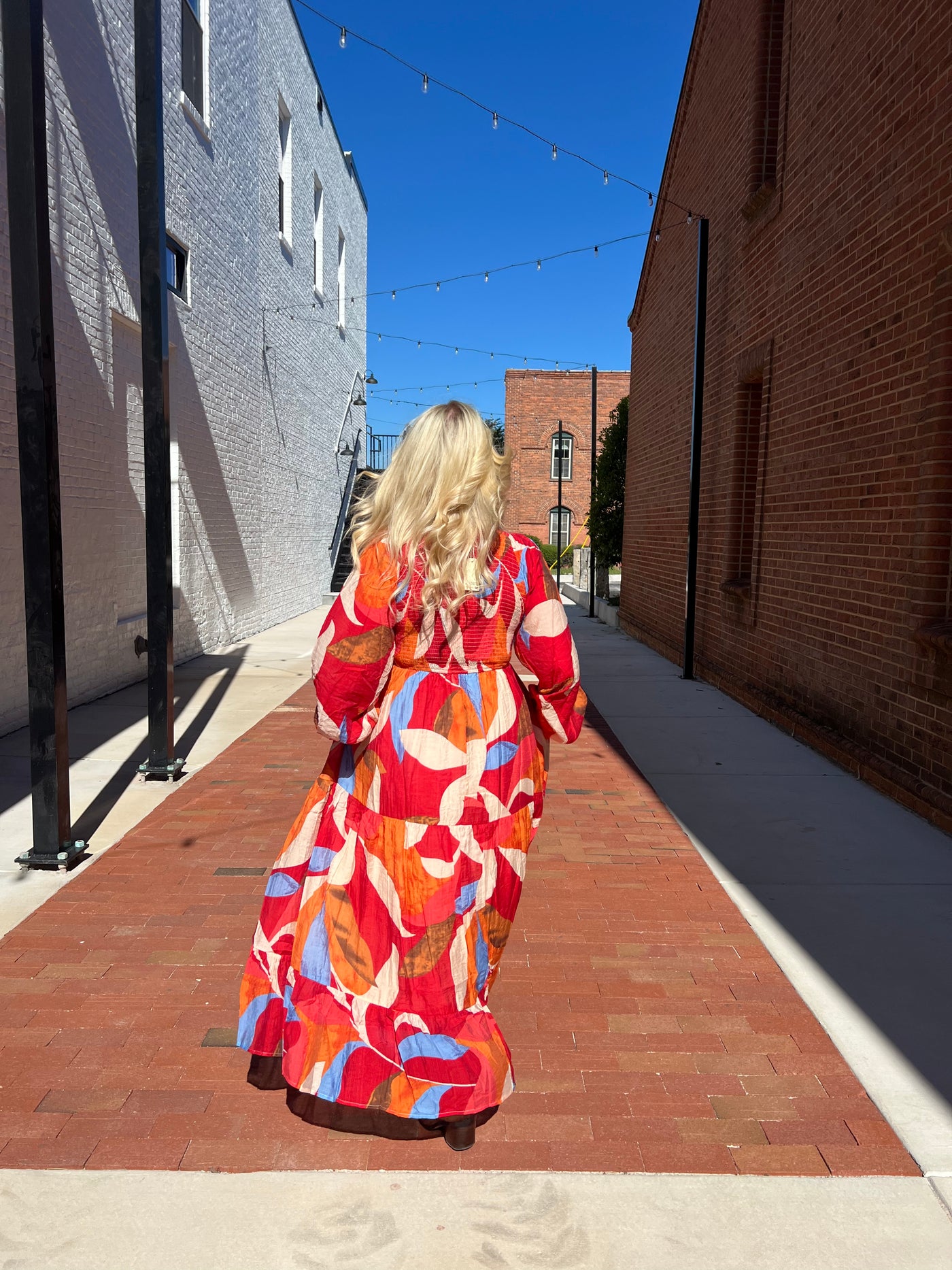 Bold Fall Print Maxi Dress