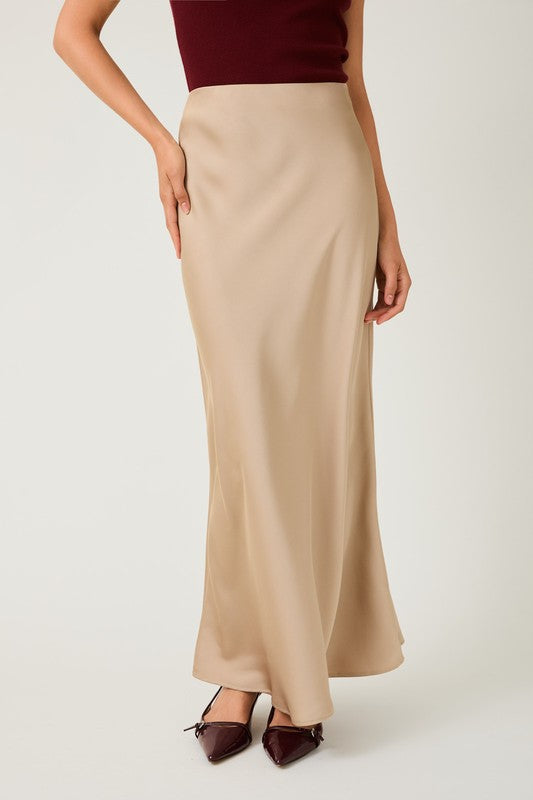 Sunday Edition Satin Maxi Skirt