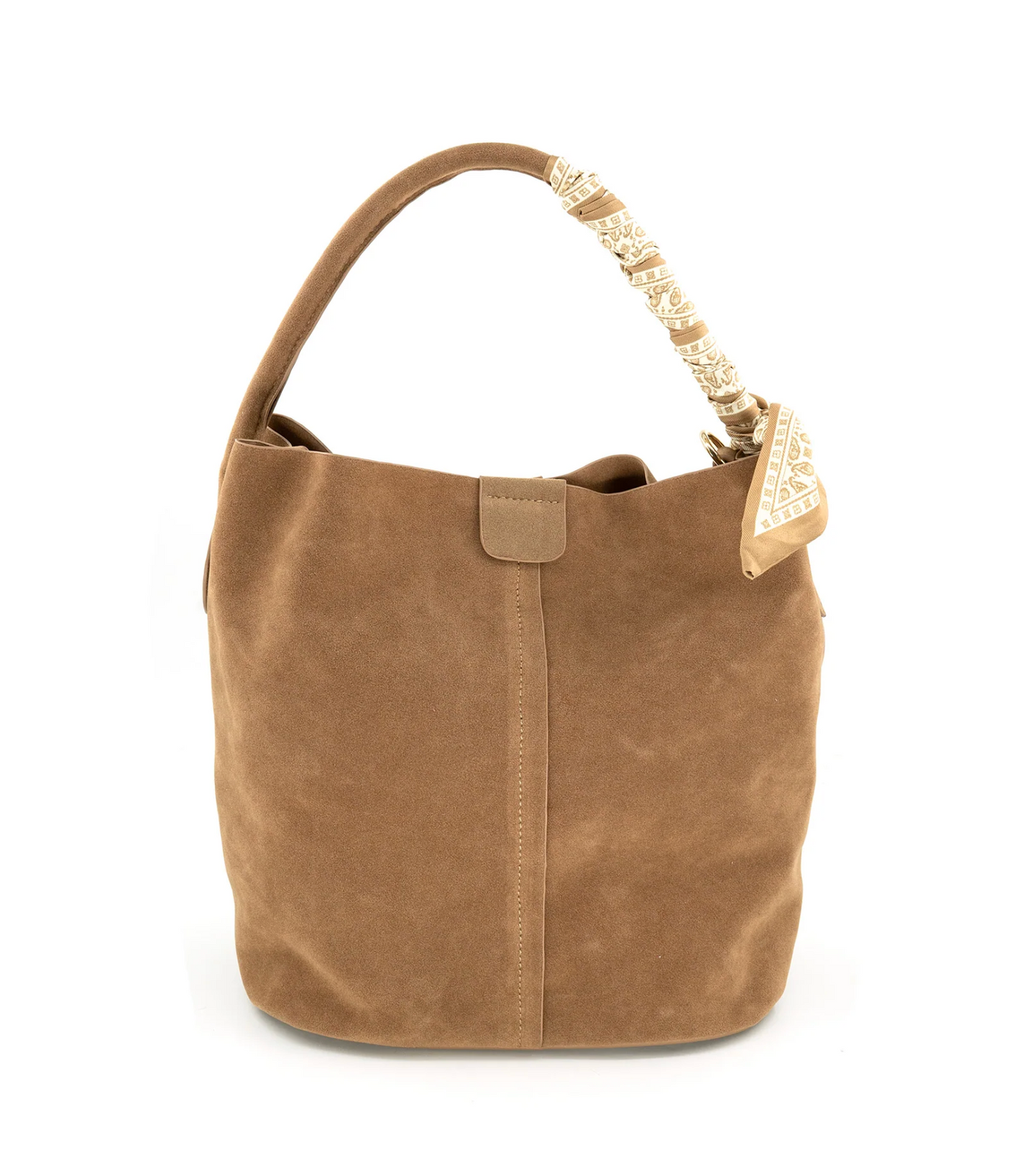 Faux Suede Bucket Bag