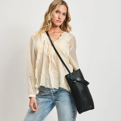 Edith Woven Hobo Bag