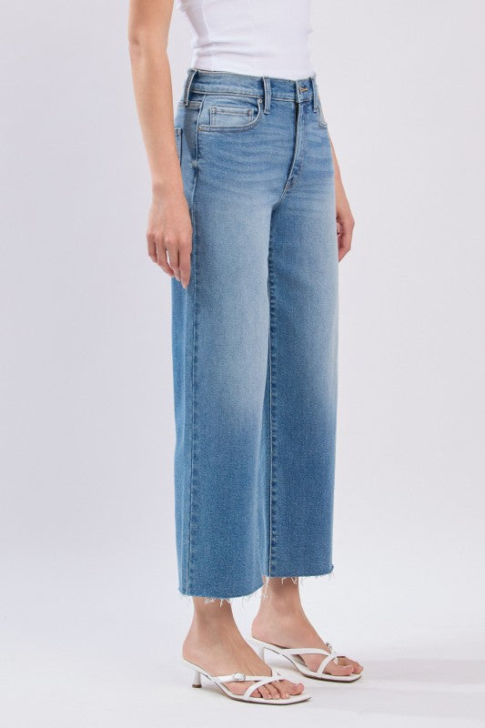 Kori Wide Leg Cropped Denim Pant