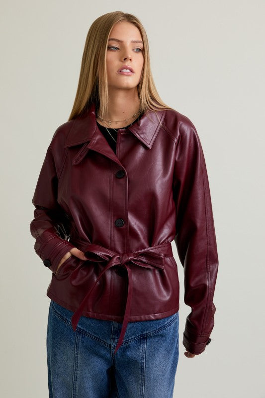 Burgundy Leather Jacket
